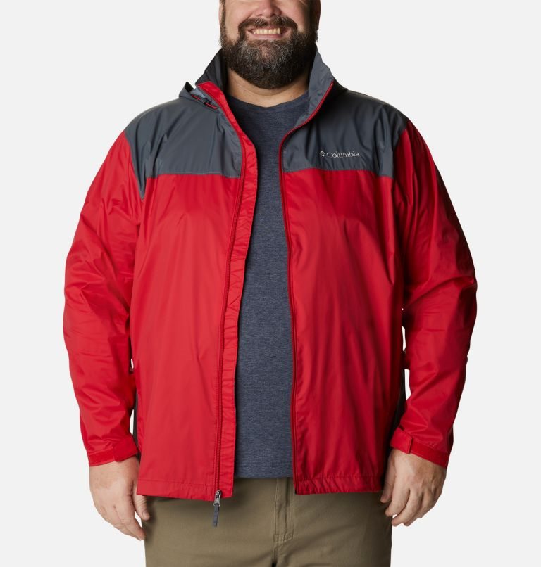 Men's Columbia Glennaker Lake Rain Jackets Red | Plus Size CA-I5834